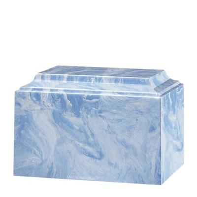 Artic Blue Cultured Marble Mini Urn