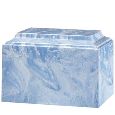 Artic Blue Cultured Marble Urn