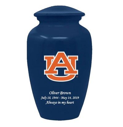 Auburn University Tigers Blue Cremation Urn