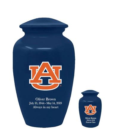 Auburn University Tigers Blue Cremation Urns
