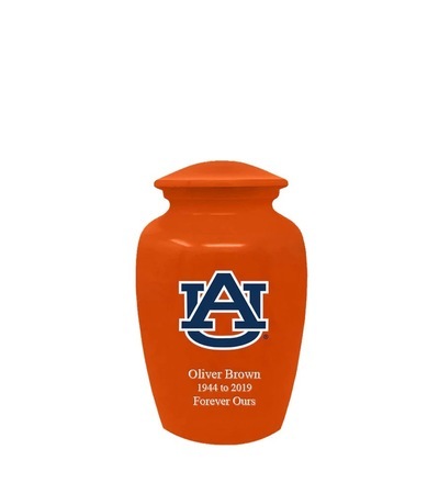 Auburn University Tigers Orange Keepsake Urn