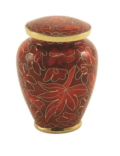 Autumn Wind Cloisonne Keepsake Cremation Urn