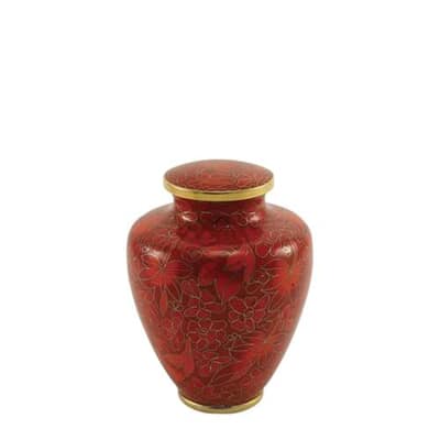 Autumn Wind Small Cloisonne Cremation Urn