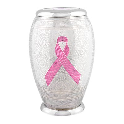 Awareness Pink Ribbon Cremation Urn