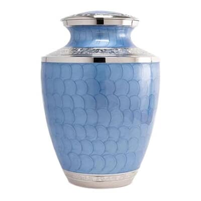 Baby Blue Metal Cremation Urns