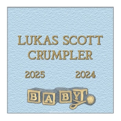 Baby Memorial Bronze Plaque