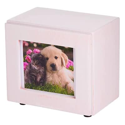 Baby Pink Photo Pet Urns