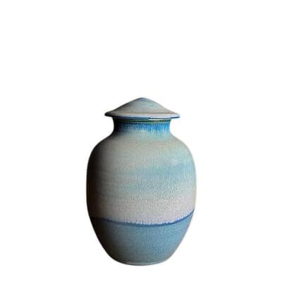 Bahama Blue Mini Ceramic Urn