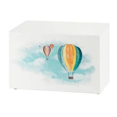 Balloon Ride Painted Wooden Urn