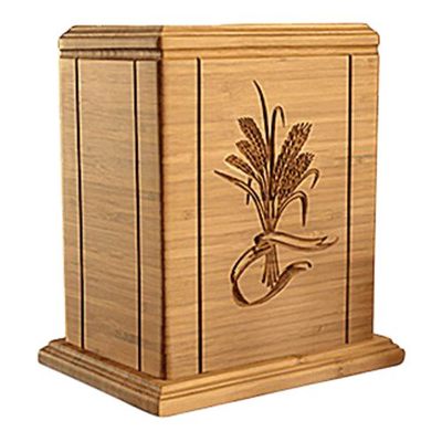 Bamboo Wheat Cremation Urn