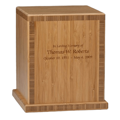 Dark Bamboo Wood Cremation Urn