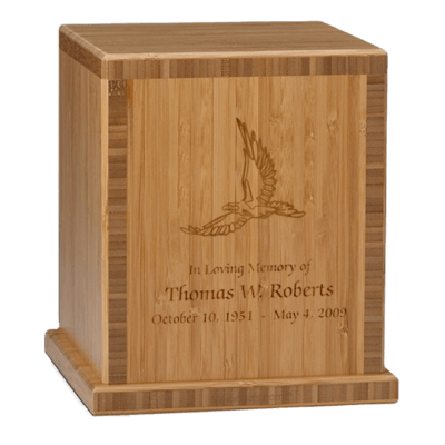 Eagle Bamboo Caramel Cremation Urn