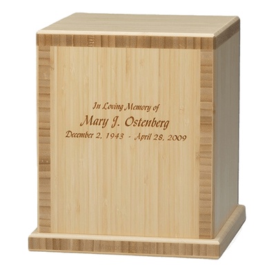 Bamboo Natural Green Cremation Urns