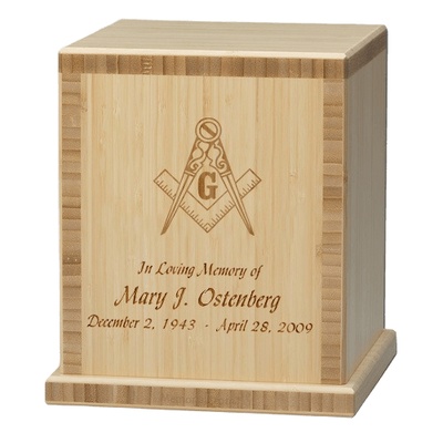 Mason Bamboo Natural Cremation Urn