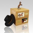 Bay Rearing Full Size Horse Urns
