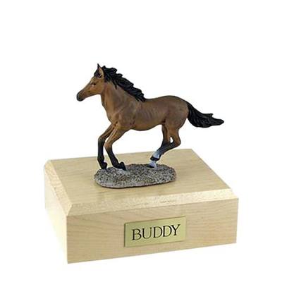 Bay Running Small Horse Cremation Urn