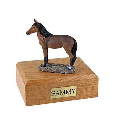 Bay Standing Medium Horse Cremation Urn