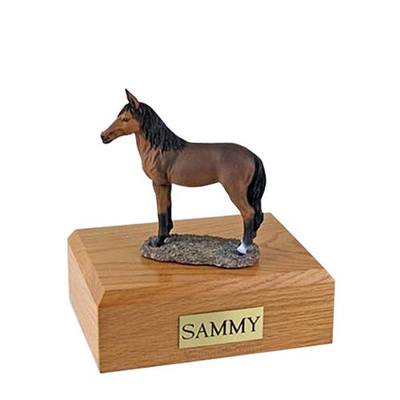 Bay Standing Small Horse Cremation Urn
