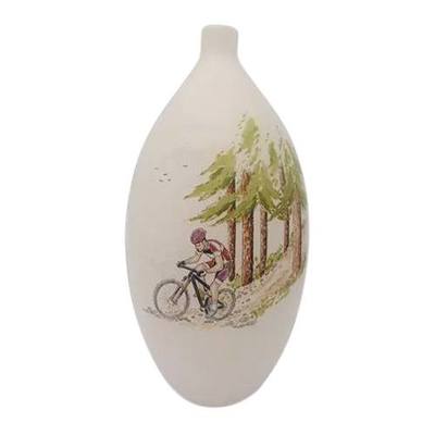 Biking Through Cremation Urn