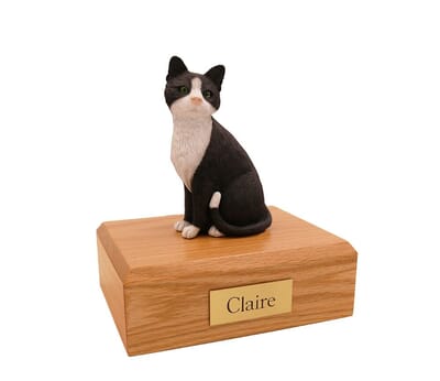 Black & White Large Cat Urn