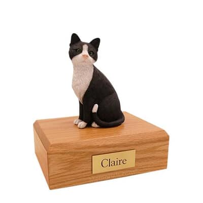 Black & White Large Cat Urn