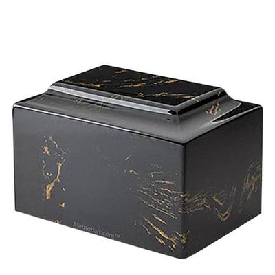 Black and Gold Marble Cremation Urn