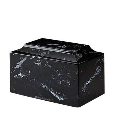 Black and White Marble Keepsake Urn