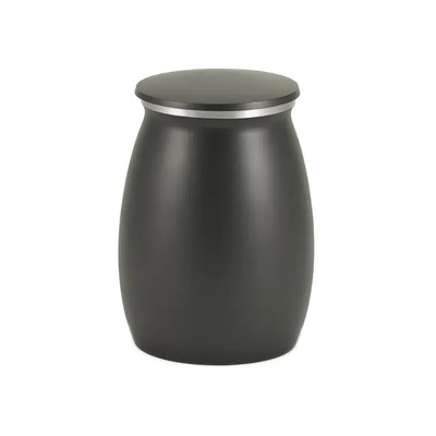 Black Granite Metal Pet Urn