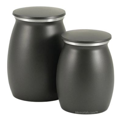 Black Granite Metal Pet Urns