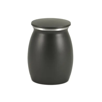 Black Granite Small Metal Pet Urn