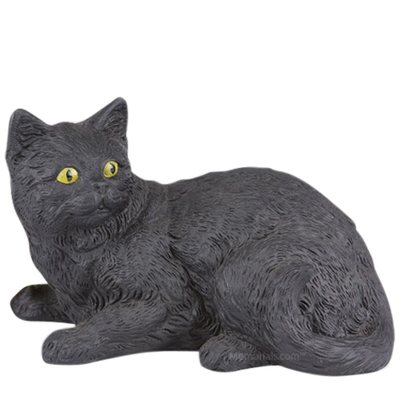 Black Kitty Cremation Urn