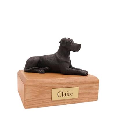 Black Labrador Small Dog Urn