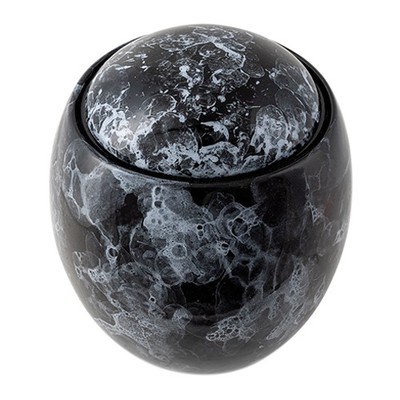 Black Marble Ceramic Urn