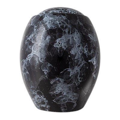 Black Marble Ceramic Urn