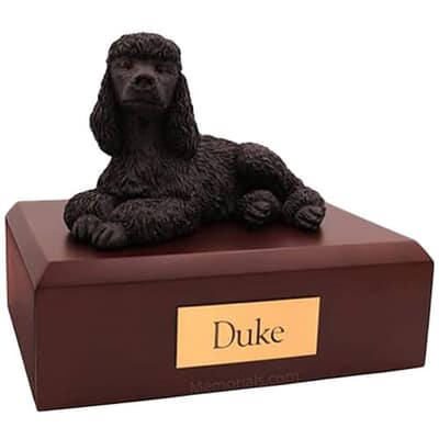 Black Poodle X Large Dog Urn