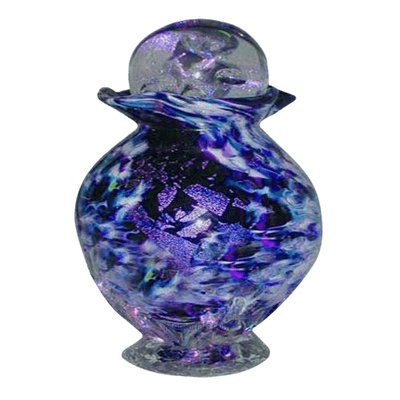 Rainbow Glass Funeral Urn For Two