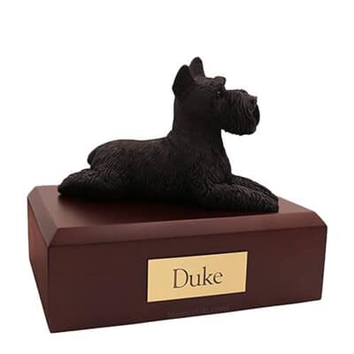 Black Schnauzer Large Dog Urn