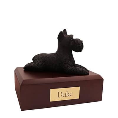 Black Schnauzer Medium Dog Urn