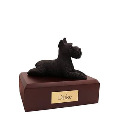 Black Schnauzer Small Dog Urn