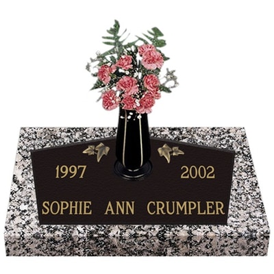 Blissful Ivy Bronze Grave Marker