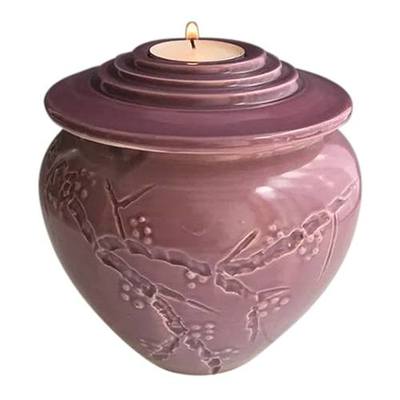 Blooming Plumb Blossom Child Ceramic Urn