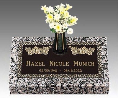 Blooming Spring Bronze Grave Marker 24 x 12