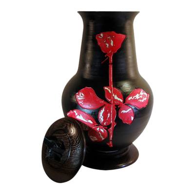 Blooms of Red Cremation Urn