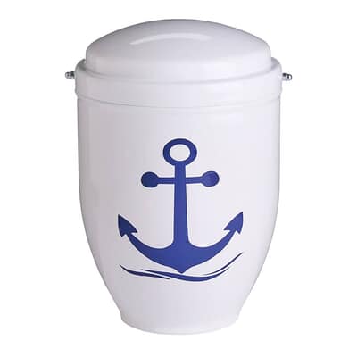 Blue Anchor Ceramic Cremation Urn
