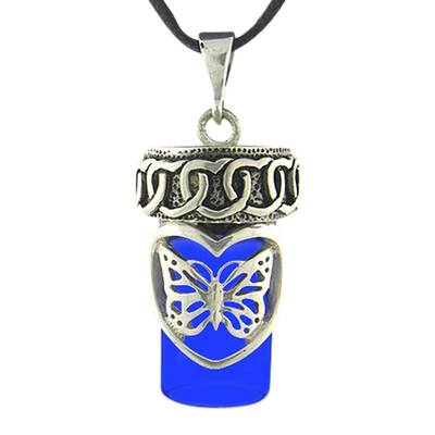 Butterfly Dream Blue Cremation Pendant