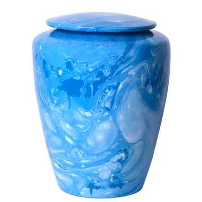 Blue damselfly Ceramic Urn