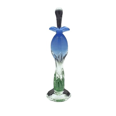 Blue Rose Glass Keepsake Urn