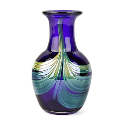 Blue Glass Keepsake Urn