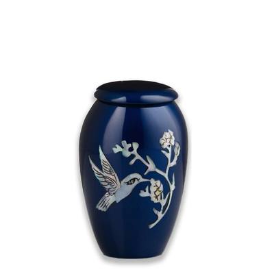 Blue Hummingbird Keepsake Urn