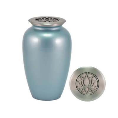Blue Lotus Cremation Urn